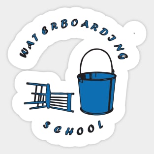 Water Boarding School Sticker